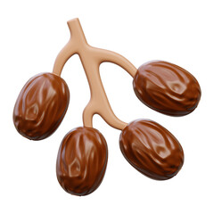 Dates Fruit 3D Illustration