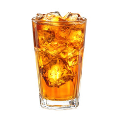 Iced tea drink glass cold isolated on transparent background