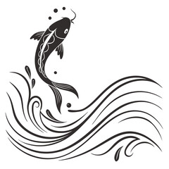 Water vector silhouette black design white background
