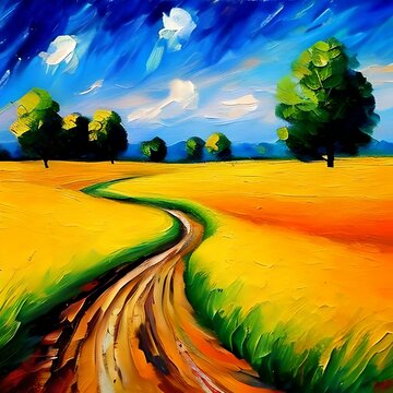 beautiful landscape vintage drawing style