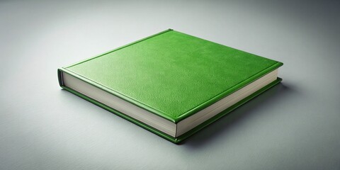 Green Book Mockup Template: Isolated Flat Lay Fashion Photography for Branding & Design