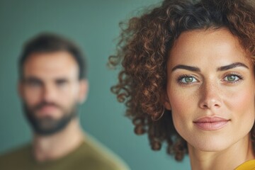 close-up photo of multicultural team in brainstorming session with sticky notes and laptops visible in blurred background