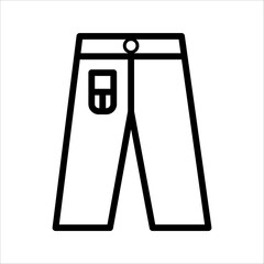 Printpants icon illustration sign symbol vector isolated,on white background.