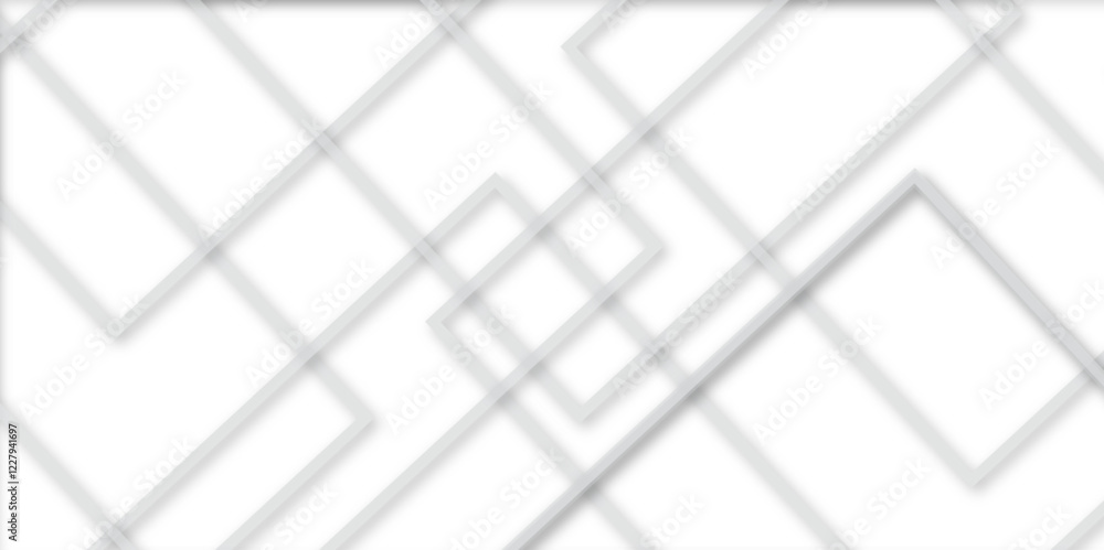Poster abstract seamless random geometric white, gray square lines pattern on a transparent background desi