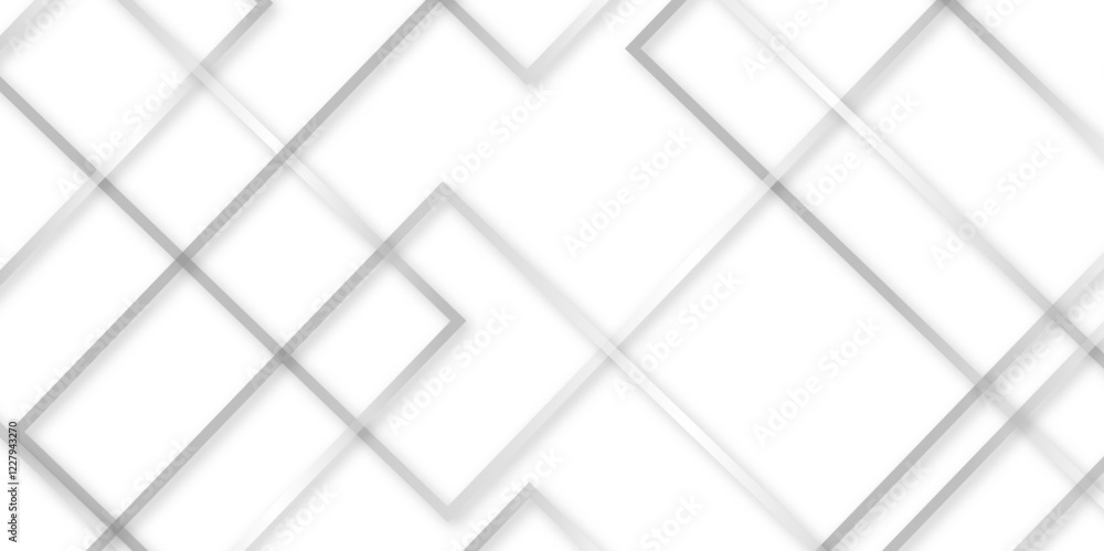 Poster abstract seamless random geometric white, gray square lines pattern on a transparent background desi