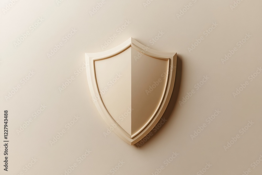 Leinwandbilder minimalist shield design with two tone color scheme creating a modern and sleek aesthetic for interi