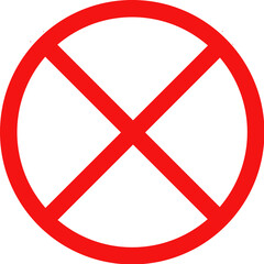 Obraz premium Señal de prohibido. Imagen recortada