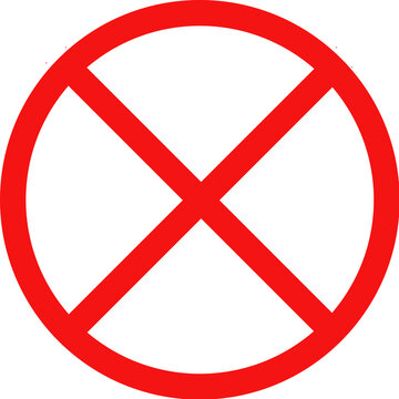 Se&ntilde;al de prohibido. Imagen recortada