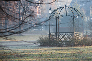 Krajobraz nad wodą, Goczałkowice zdrój, mglisty poranek.  © Elżbieta Kaps