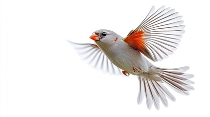 Obraz premium Red-winged Cardinal in Flight
