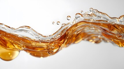 Flowing golden liquid