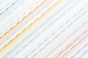 Minimalist pattern of diagonal lines in soft pastel tones arranged on a white background for a serene ambiance