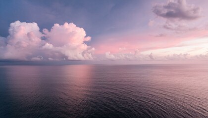 Obraz premium soft pink sky with gentle clouds drifting across calming colors airy textures soothing atmosphere