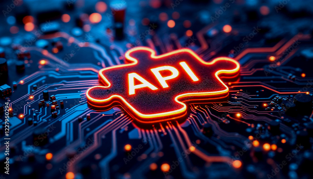 Aufkleber api integration on a circuit board technology and innovation