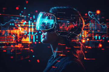 Exploring the future of technology with a neural link headset and immersive holographic displays in a digital environment
