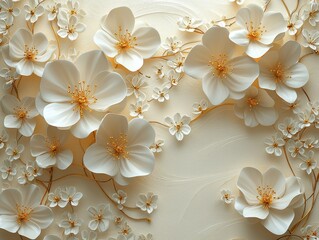 Elegant floral design featuring white blossoms and delicate details.