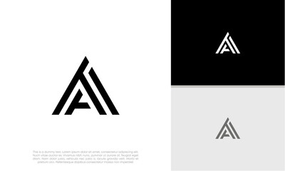 Initials A. AT logo design. Initial Letter Logo.	