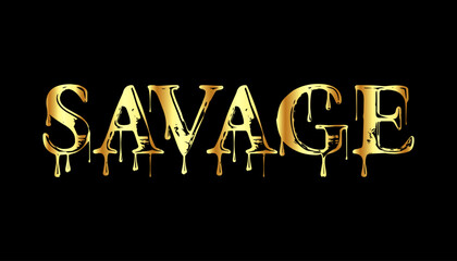Hand drawn flat design savage logo template vector illustration.