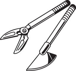 Garden Hoe Rustic Tool for Gardening