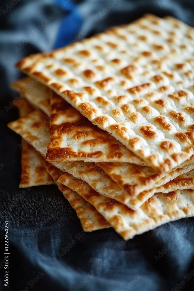 Poster a stack of crackers on a table. the crackers are white and have a slightly crispy texture