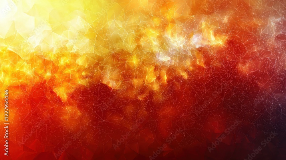 Poster abstract fiery background with warm colors and geometric patterns.