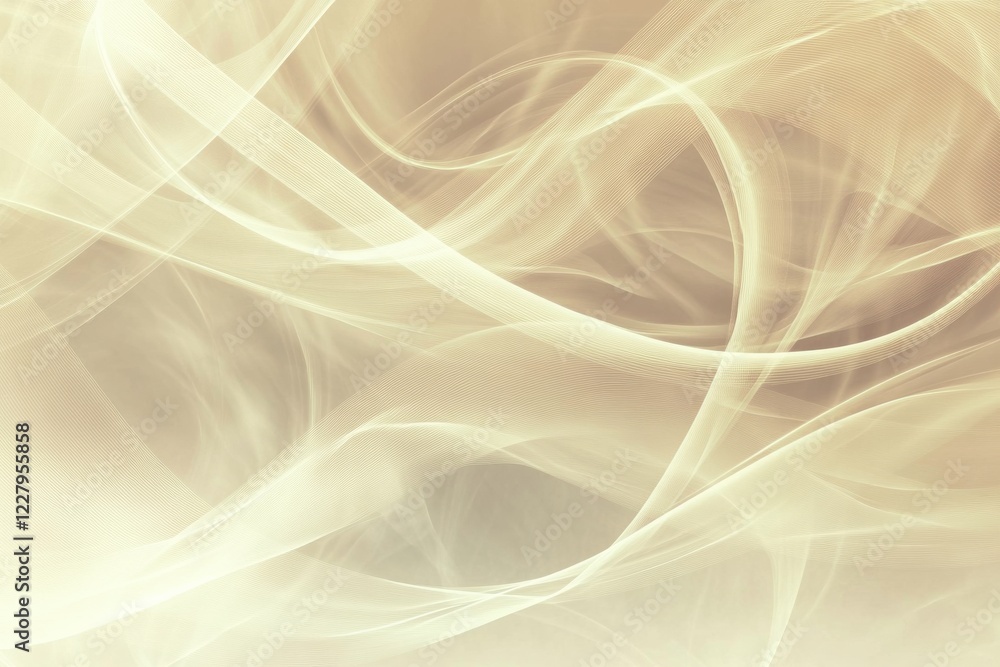 Poster elegant wisps of translucent fabric creating a soft, airy atmosphere in a minimalist setting with wa