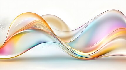 Naklejka premium Abstract Pastel Waves Flowing Design