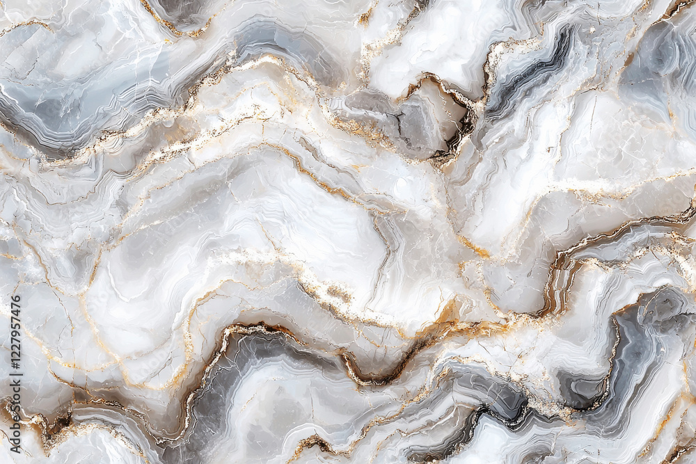 Poster repeating marble texture pattern in soft gray and white tones for a luxurious and calming aesthetic