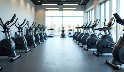 Fototapeta premium Empty modern gym