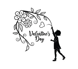 Happy Valentine's Day calligraphy