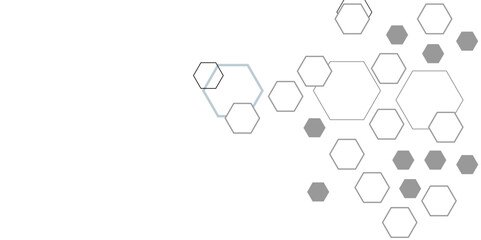 Abstract seamless honeycomb hexagon background. Geometric texture white gray pattern design.
