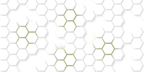 Naklejka premium Abstract seamless honeycomb hexagon background. Geometric texture white gray pattern design. 