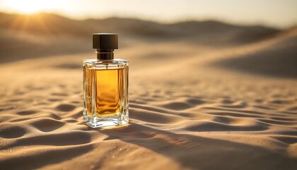 Desert Sunset Perfume Bottle Golden Sand Fragrance
