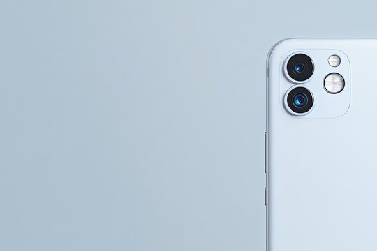 sleek close-up of latest smartphone camera module showcasing triple lenses with precision detailing