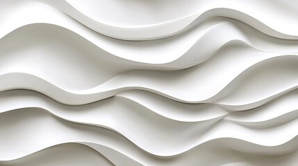 Obraz premium Abstract White Wave Pattern Background Design