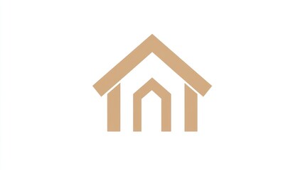 Naklejka premium Simple house icon, white background, home design, website