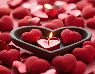 heart shaped candles. A Love Story in Every Heart