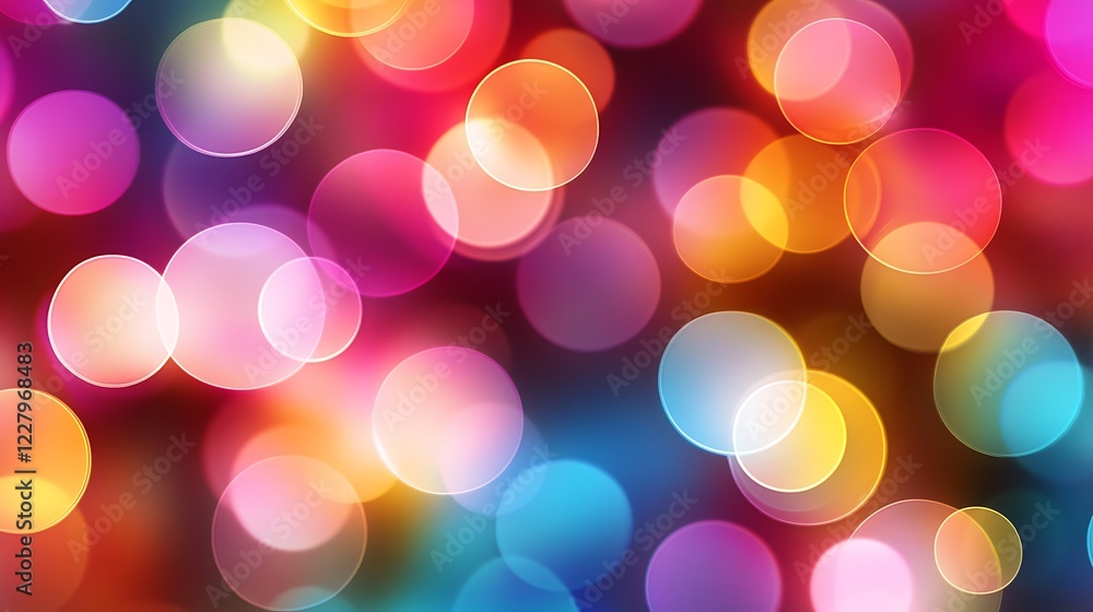 Poster abstract colorful bokeh lights background design