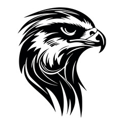 Black and White Eagle Vector Logo and Icon