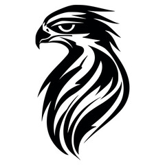 Black and White, Eagle Vector Logo and Icon