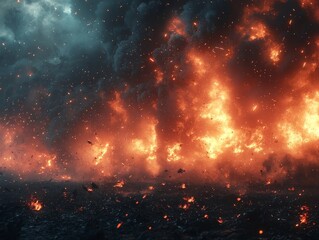 Humanity s Final Stand Against an Encroaching Alien Swarm in a Darkened Battlefield