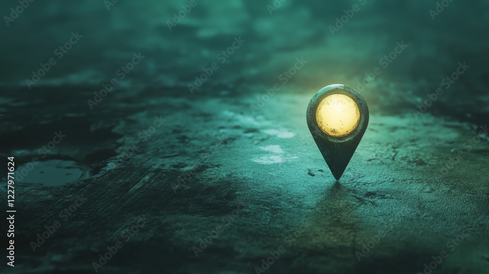 Poster 3d location map pin, gps pointer marker. geolocation and navigation icon for mobile app and web desi