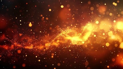 A fiery background with glowing particles and sparks, creating an intense visual experience.