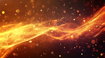 Obraz premium A fiery background with glowing particles and sparks, creating an intense visual experience.