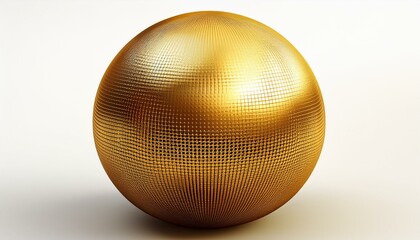 Fototapeta premium gold ball shine glossy cut out white background