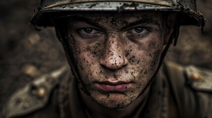 An emotional photo of a soldier from the Second War World