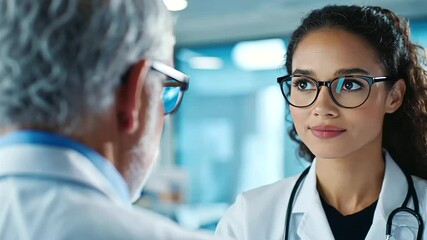 A compassionate female doctor conducts a thorough stethoscope exam for a senior patient in a sunlit hospital room, the environment emphasizing trust