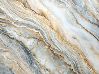 Long Exposure Marble Texture: Subtle Gray & Cream Swirls
