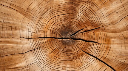 Texture of Wood Cross Section. Brown Circular Cut Wooden Slice from Tree for Construction and Carpenter's Shop