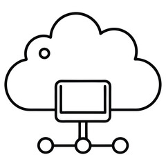 Modern Cloud Computing Icon Vector Illustration Set for Digital Applications